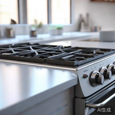 燃气灶简约大方，操作简便易上手