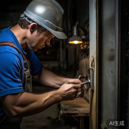 拆卸旧把手，热水松螺丝