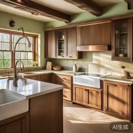 厨房装修，风格配色宜搭配。