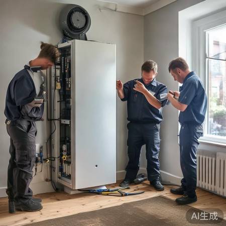 壁挂炉安装:管道连接通风,专业