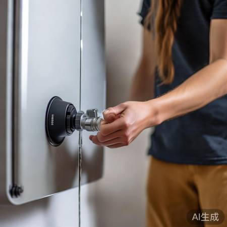 松鼠壁挂炉上水：旋进水阀，水入