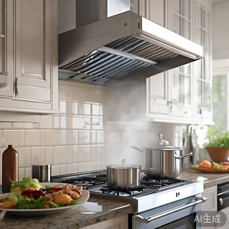 厨房面积大,吸力需更大
