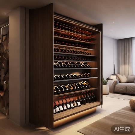 “墙嵌红酒柜，空间巧利用”