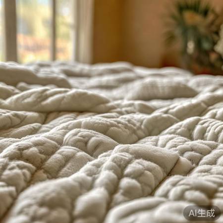 大豆纤维夏凉被，凉爽透气。