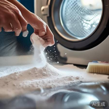 小苏打清洁洗衣机，除污去味。