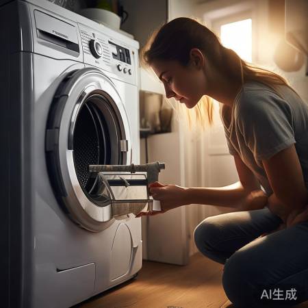 定期清理洗衣机排水管，保洗衣效