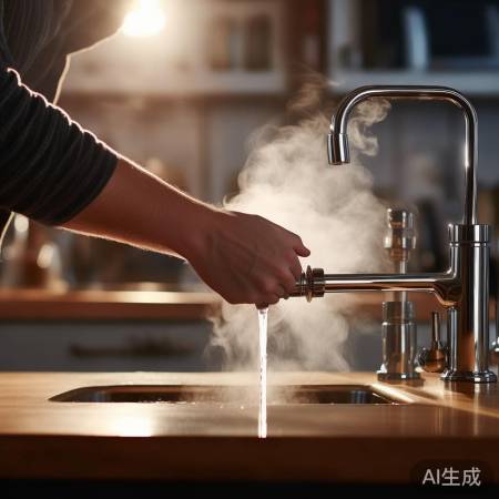 热水温度调节提示