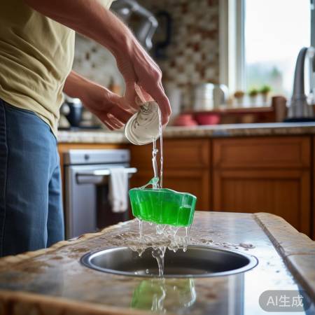 “自制清洁剂泡排污口,安全除垢