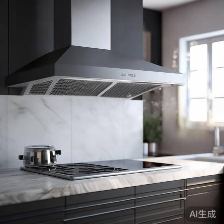 抽油烟机噪音低，设计考究，70