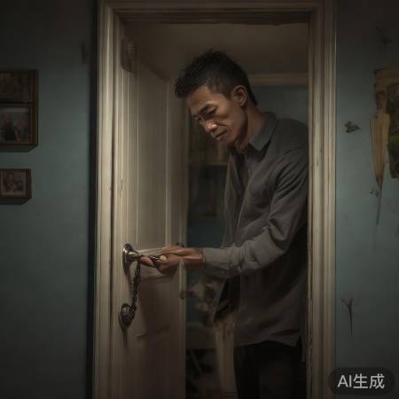 检查门锁，手动解锁或求助专业。