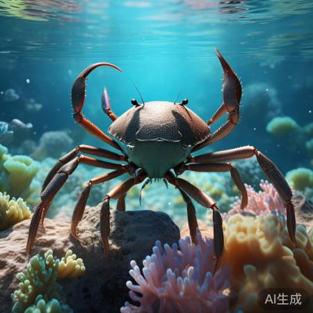 螃蟹离水无法存活，需空气和水共