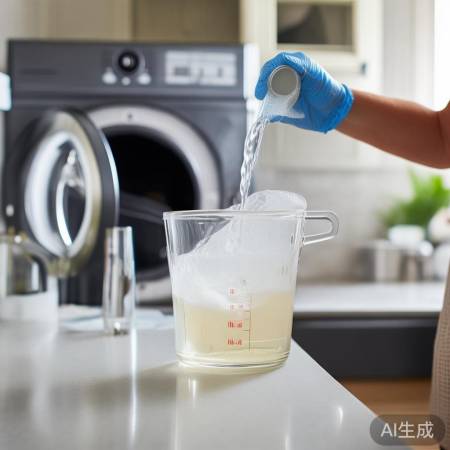 白醋硼砂水洗洗衣机，杀菌除垢。