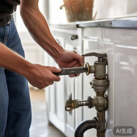 动手拆旧热水器管道，注意安全。