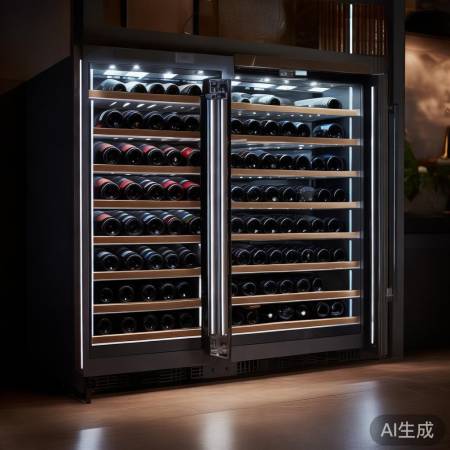 红酒柜打灯，隐藏功能，品味生活