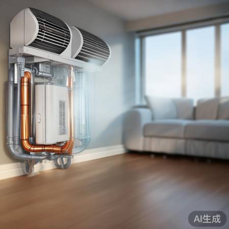 中央空调，压缩冷媒，室内降温。