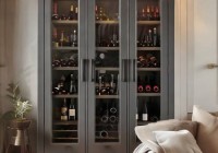 三菱酒柜报修中心解说，灰色靠墙红酒柜：美观与实用的完美结合