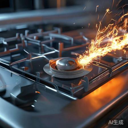 电子脉冲点火，燃气喷嘴点火