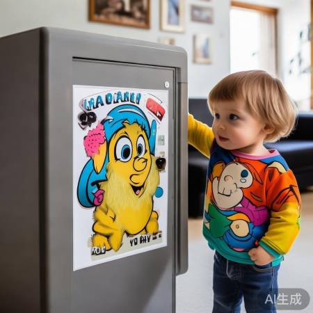 保险柜贴醒目标志防误入