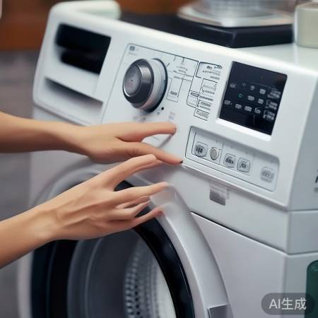 检查洗衣机面板，重置或更换