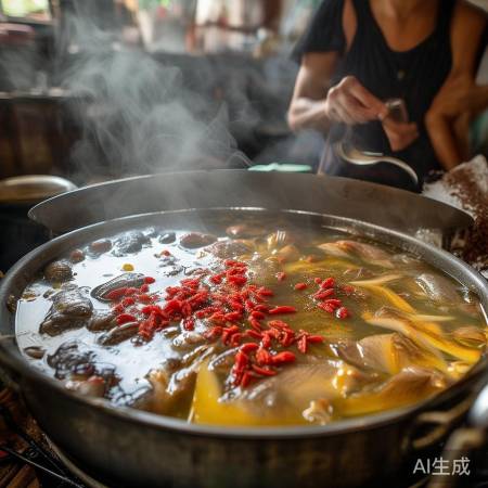 炖鱼汤,撇沫加调料