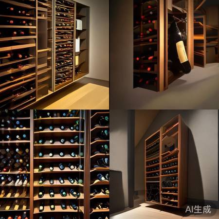 多角度拍摄红酒柜,趣味滤镜增层