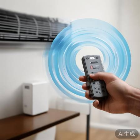 “调整遥控器位置，解决信号问题