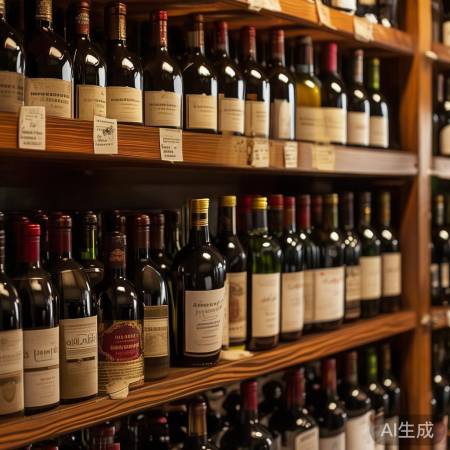 红酒分类陈列