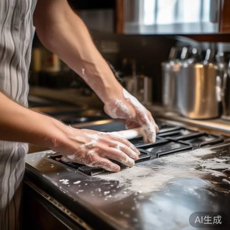 均匀涂抹，轻柔擦拭