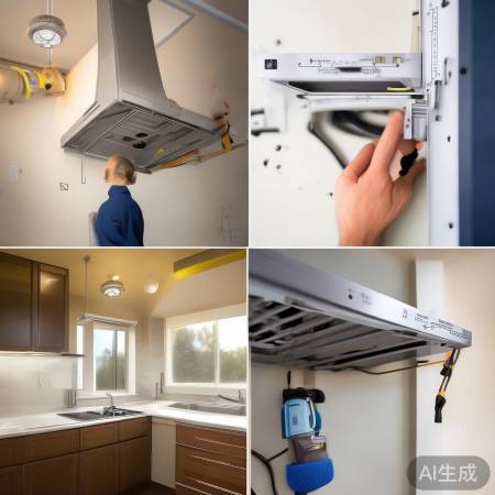 安装抽油烟机步骤：测量、定位、