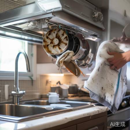 清洁油烟机风机,确保吸力强