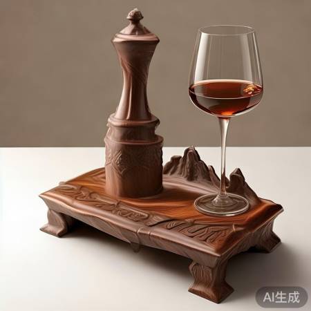 复古酒杯托，穿越古酒宴