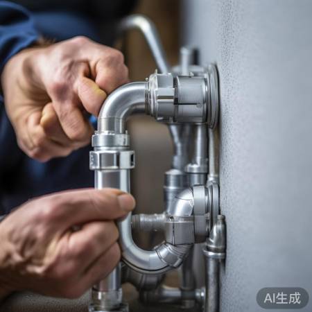 水管安装：沿墙走，留弯距，牢固