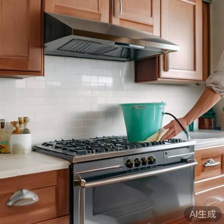 “小技巧清洁油烟机外壳”