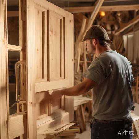 安装门扇步骤完成