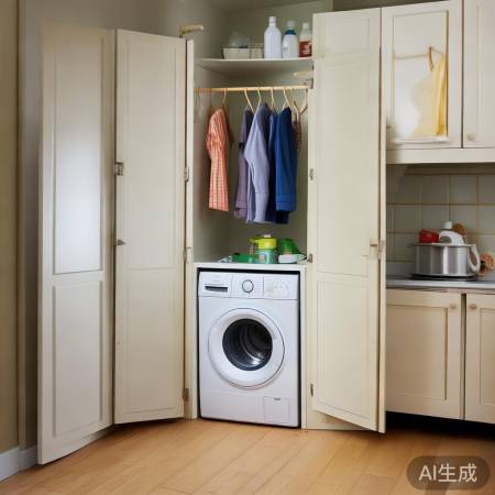 老房巧用洗衣机角落