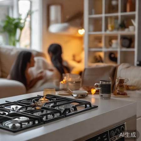 燃气灶操作简便，清洁方便