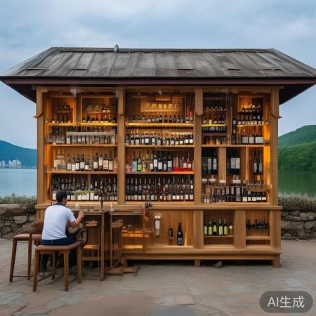 佛山千灯湖畔酒柜，品酒赏湖光。