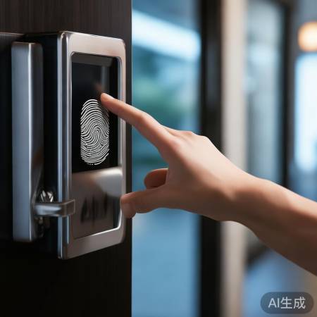 轻触指纹门快速开
