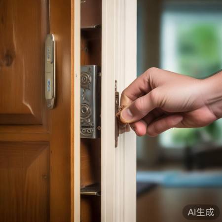 拆旧锁，装指纹锁