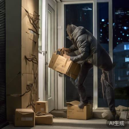 快递盒临时代用防盗措施