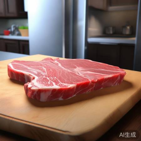 新鲜猪肉色泽诱人