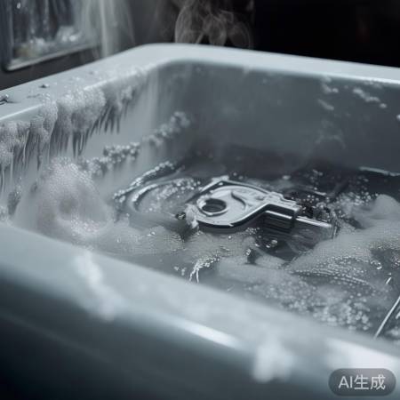 洗衣机底座泡热水去污