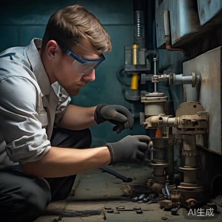 卸旧阀，螺丝勿落