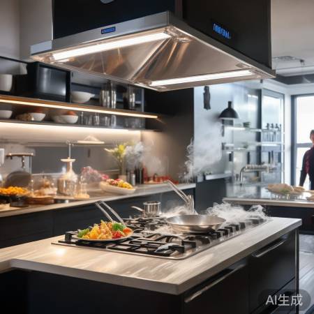 “大风压油烟机，广域吸烟，静音