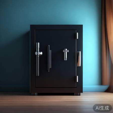 墙面家具颜色反差显保险柜