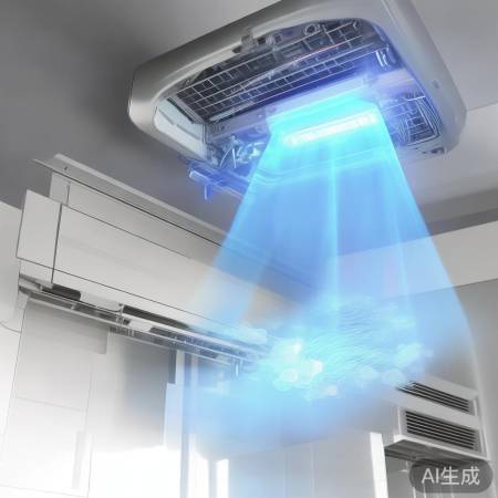 “紫外线灯净化空调空气”