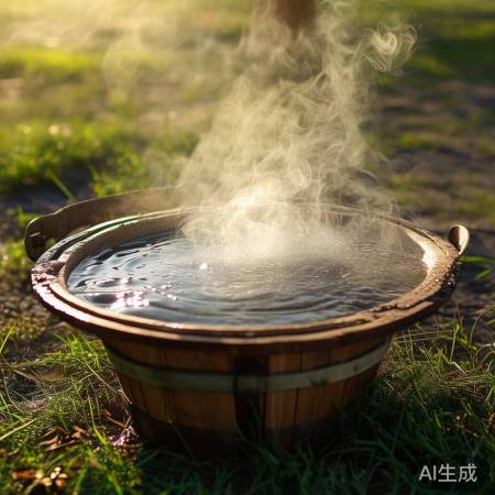 晒水桶吸收太阳热