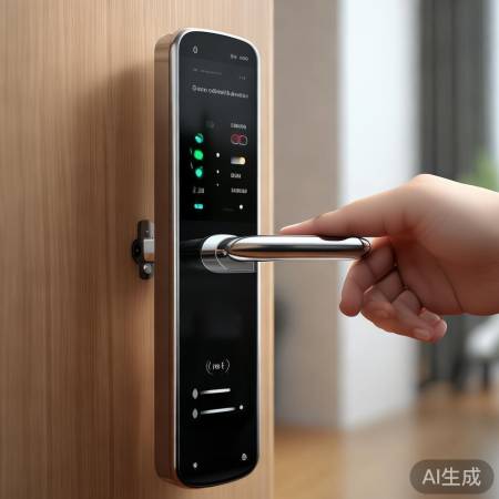 智能锁指纹解锁，安全便捷