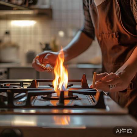 燃气灶内环火焰小解决法