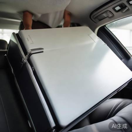 稳放冰箱，轻滑入车